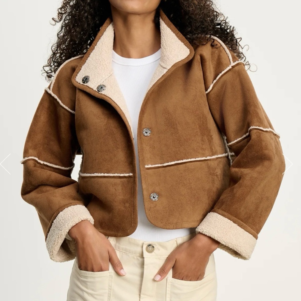 VELVET by Graham & Spencer Kelly Luxe Sherpa Reversible Jacket Size Small